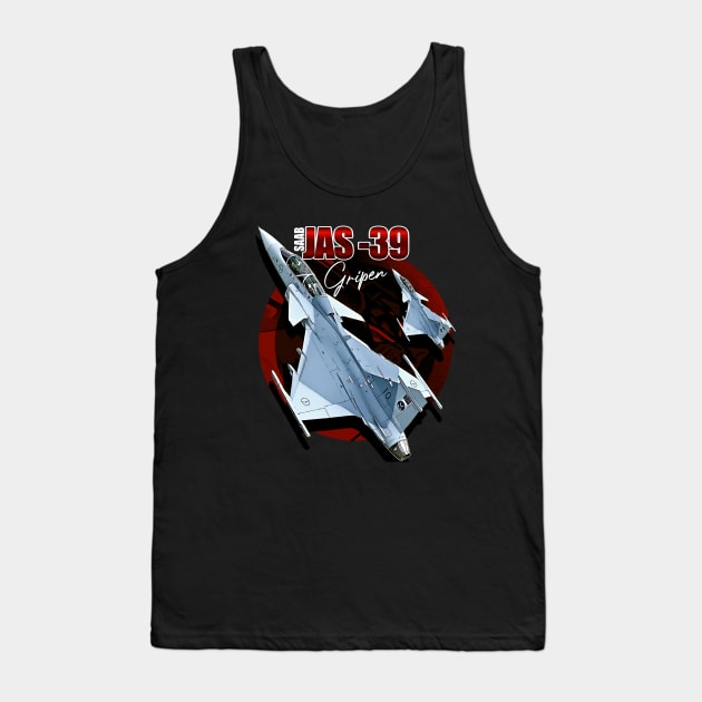 JAS39 Gripen Swedish Air Force Fighterjet Tank Top by aeroloversclothing